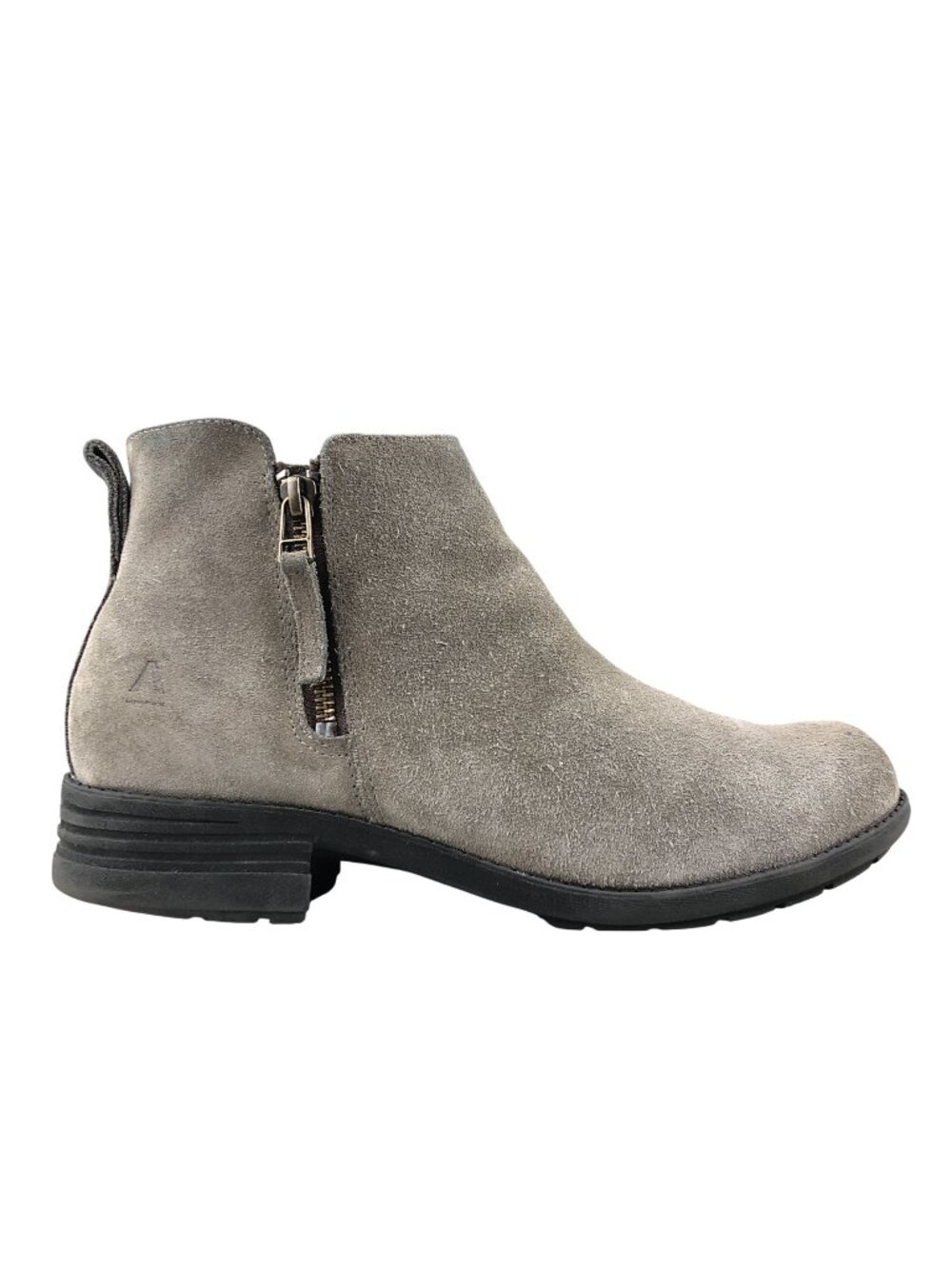 Abeo Women's Size 11 Violeta Grey Suede Leather Side Zip Ankle Booties Boots